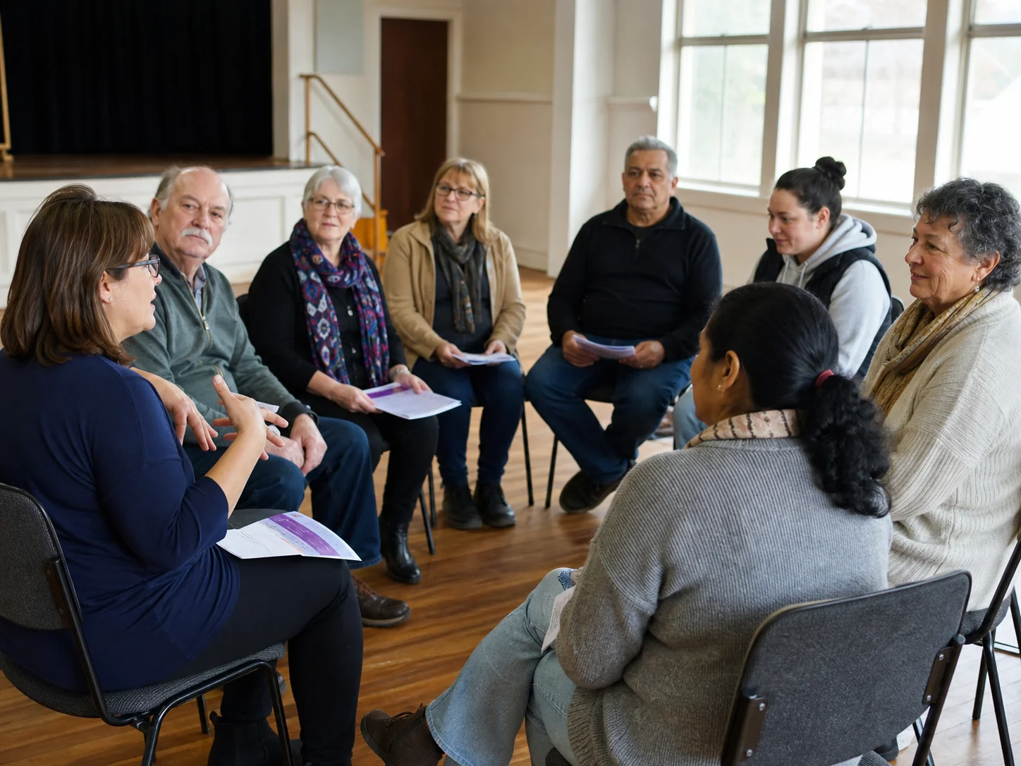 Cancer-navigation information session in a regional community hall